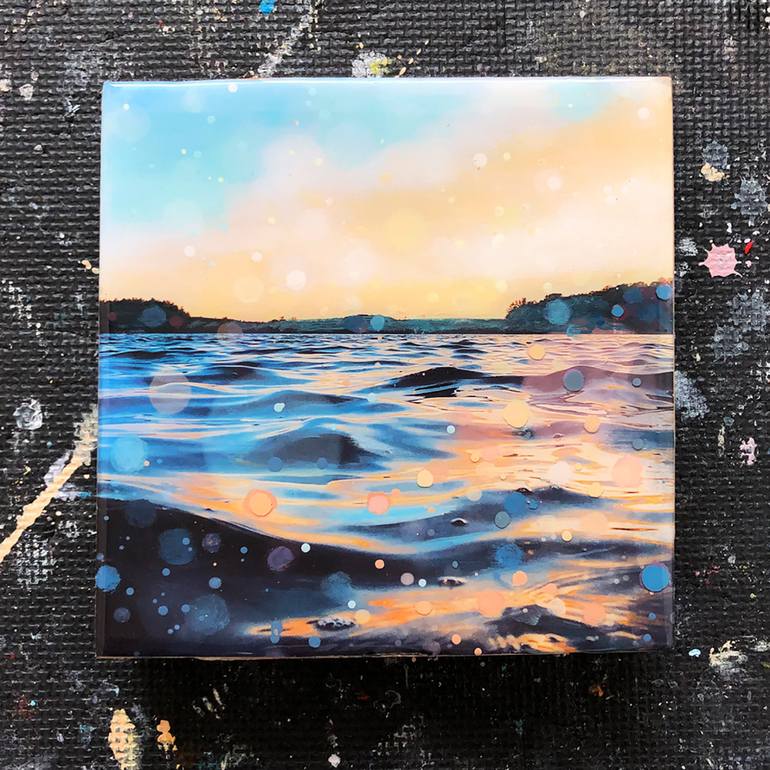 Original Fine Art Seascape Painting by Caitlyn Jones