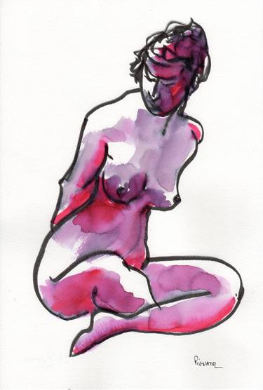 Original Expressionism Nude Paintings by Jeff Pignatel