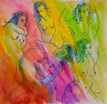 Original Expressionism Women Paintings by Jeff Pignatel