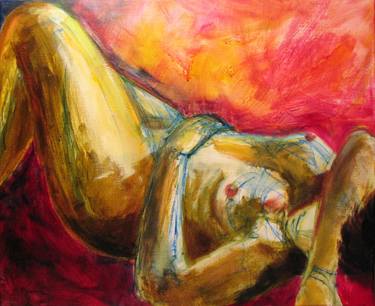 Print of Abstract Expressionism Nude Paintings by Jeff Pignatel