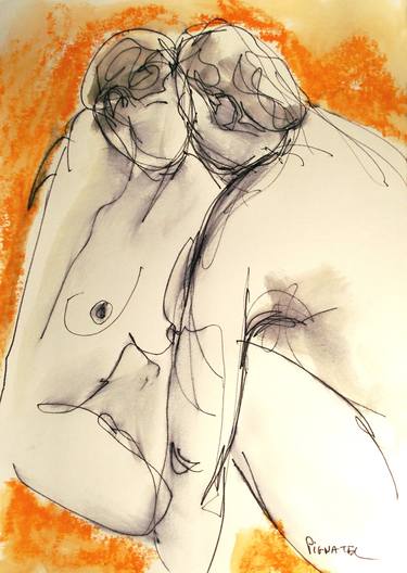 Print of Figurative Love Paintings by Jeff Pignatel