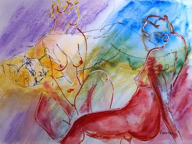 Print of Expressionism Women Paintings by Jeff Pignatel