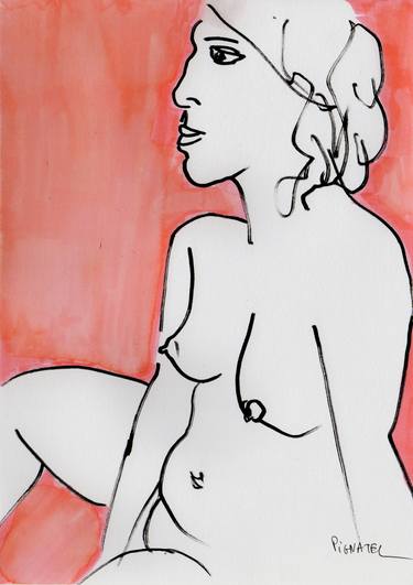 Original Figurative Nude Drawings by Jeff Pignatel