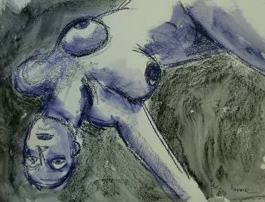 Original Expressionism Nude Drawings by Jeff Pignatel