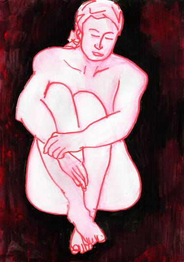 Original Abstract Expressionism Nude Drawings by Jeff Pignatel