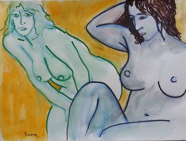 Print of Abstract Expressionism Women Drawings by Jeff Pignatel