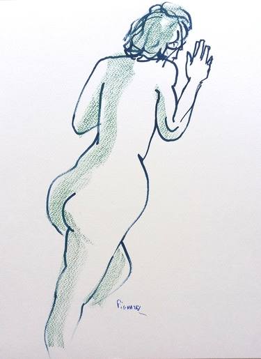 Original Figurative Women Drawings by Jeff Pignatel