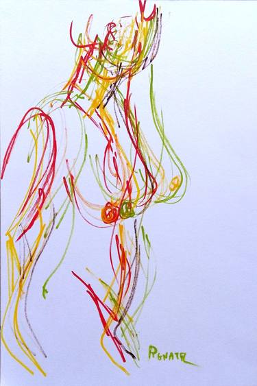 Original Abstract Expressionism Women Drawings by Jeff Pignatel