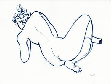 Original Figurative Nude Drawings by Jeff Pignatel
