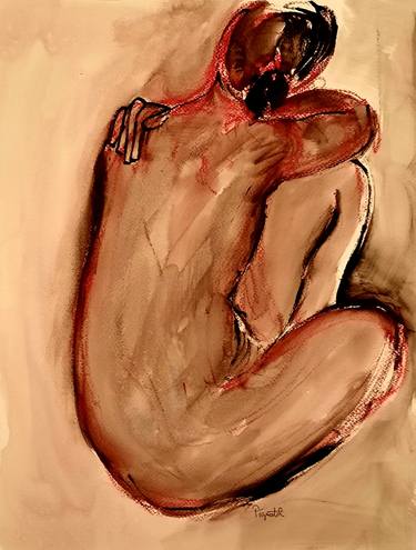 Print of Expressionism Nude Drawings by Jeff Pignatel