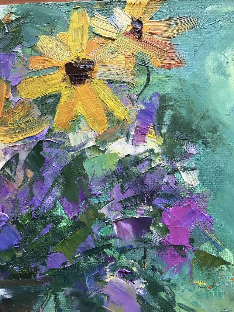 Original Impressionism Floral Painting by Ekaterina Silchenko