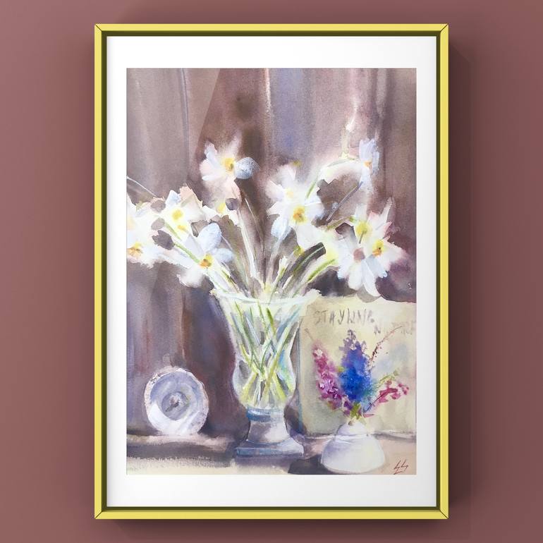 Original Impressionism Floral Painting by Ekaterina Silchenko