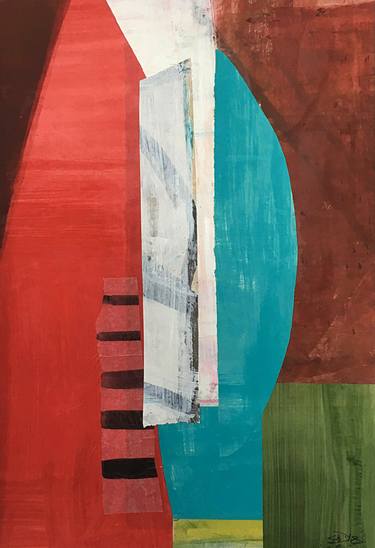 Print of Abstract Sailboat Collage by Susan Morrison-Dyke
