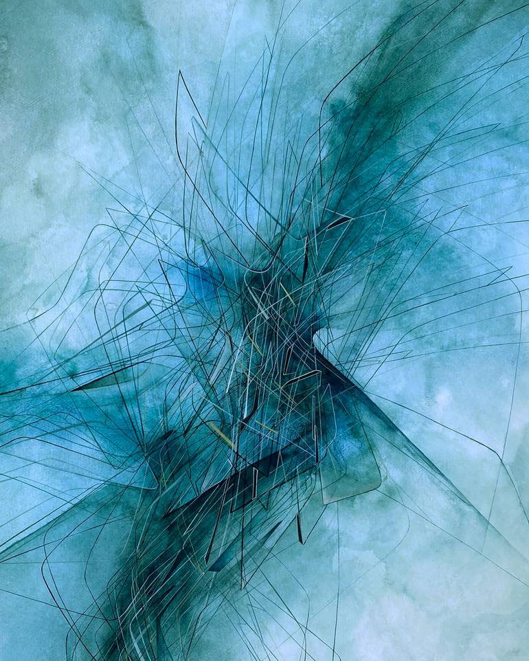 Original Abstract Expressionism Abstract Painting by Sovona Ghatak