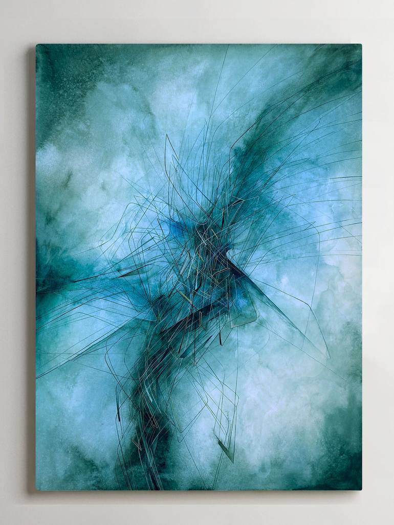 Original Abstract Expressionism Abstract Painting by Sovona Ghatak