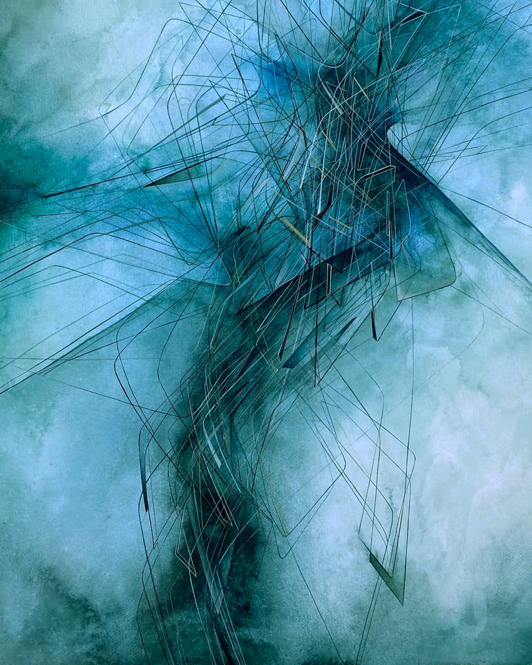 Original Abstract Expressionism Abstract Painting by Sovona Ghatak