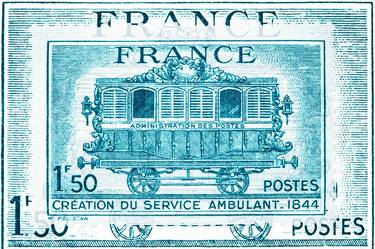France Poste 1944- Vintage Stamp Collection Art thumb