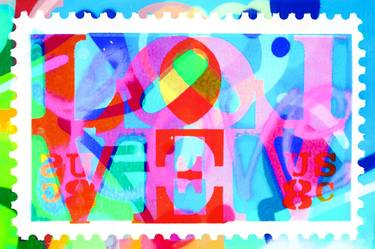 Love Graffiti Postage Stamp thumb