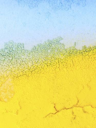Abstract Art- Sand & Sea Blue Yellow thumb