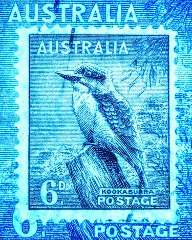 Stamp Collection Art- Australia Kookaburra 1946 thumb