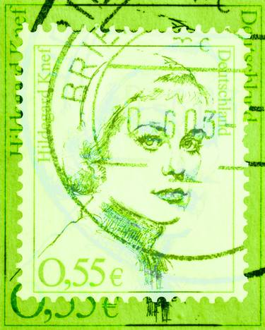Hildegard Portrait- Vintage Stamp Pop Art thumb