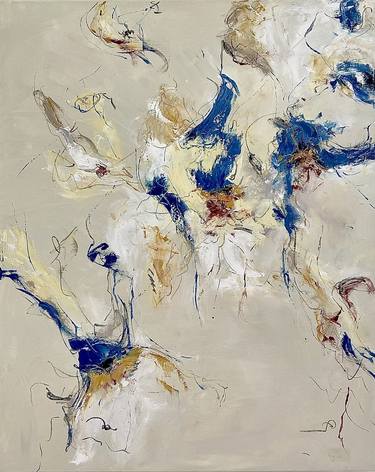 Original Abstract Floral Paintings by Sabine Kay