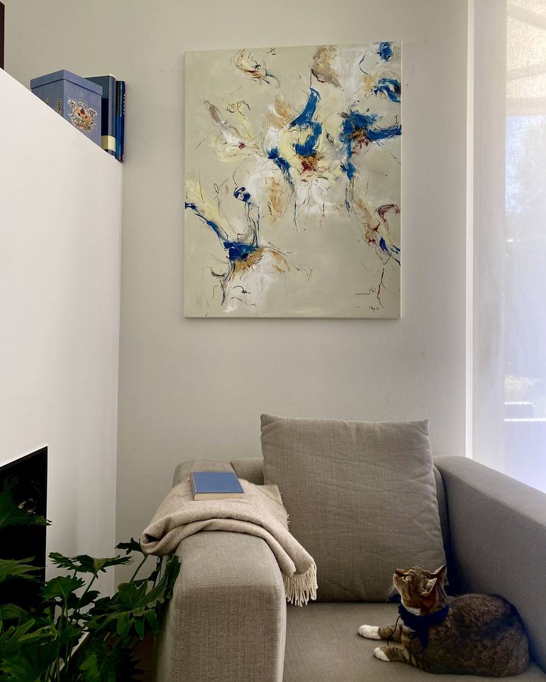 Original Abstract Floral Painting by Sabine Kay