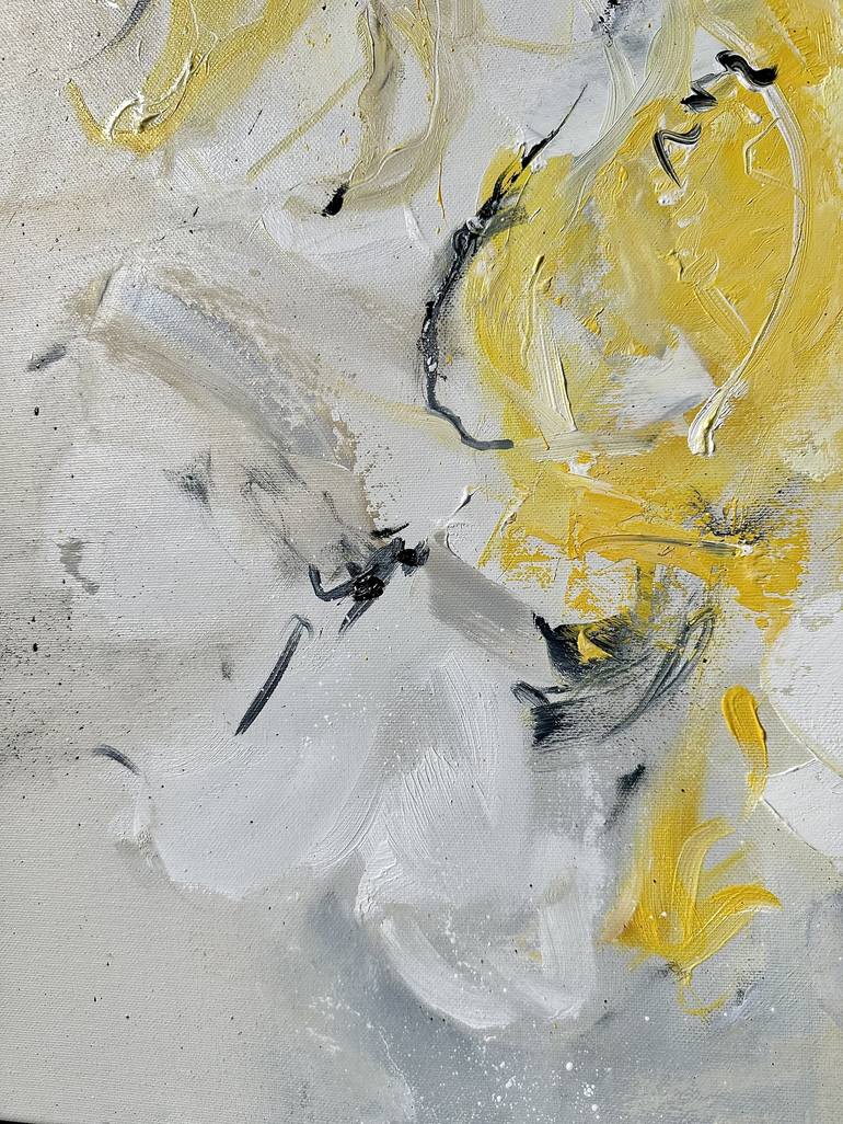 Original Abstract Expressionism Floral Painting by Sabine Kay