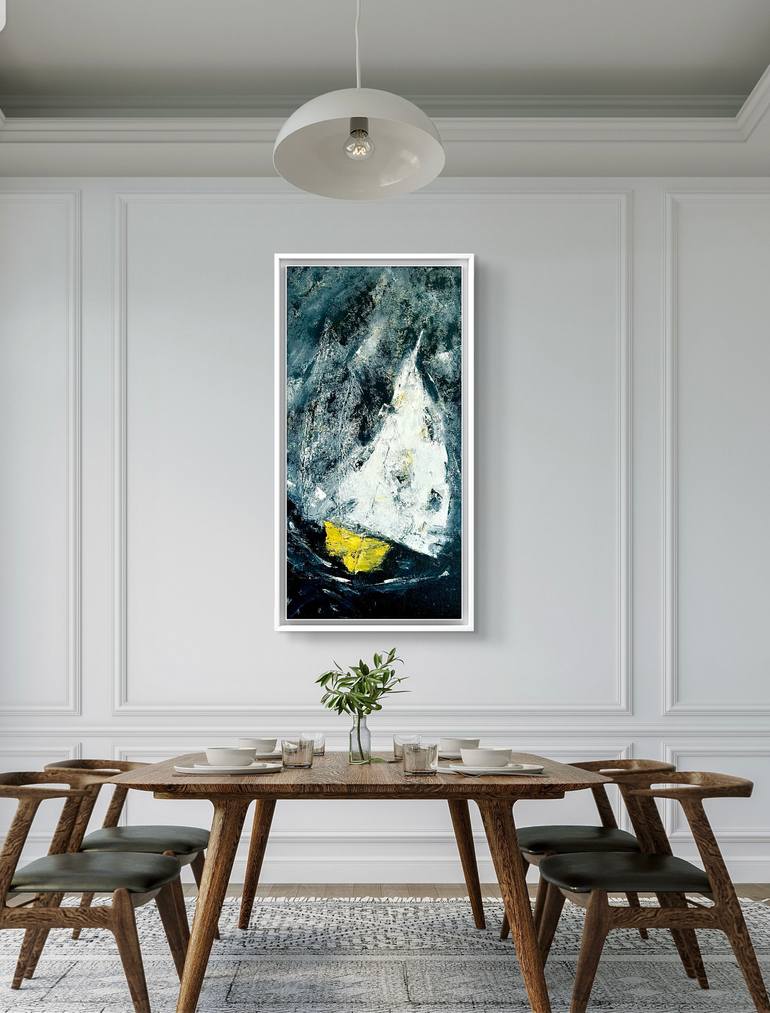 Original Abstract Expressionism Seascape Painting by Sabine Kay
