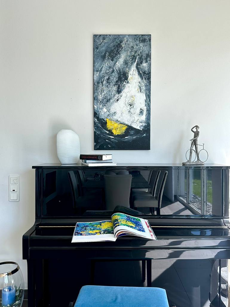 Original Abstract Expressionism Seascape Painting by Sabine Kay