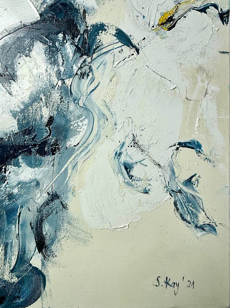 Original Abstract Floral Painting by Sabine Kay