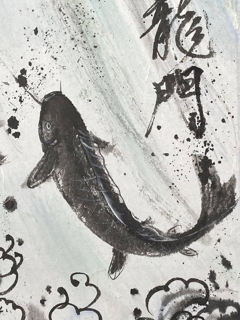 Original Fine Art Fish Painting by Yoko Collin