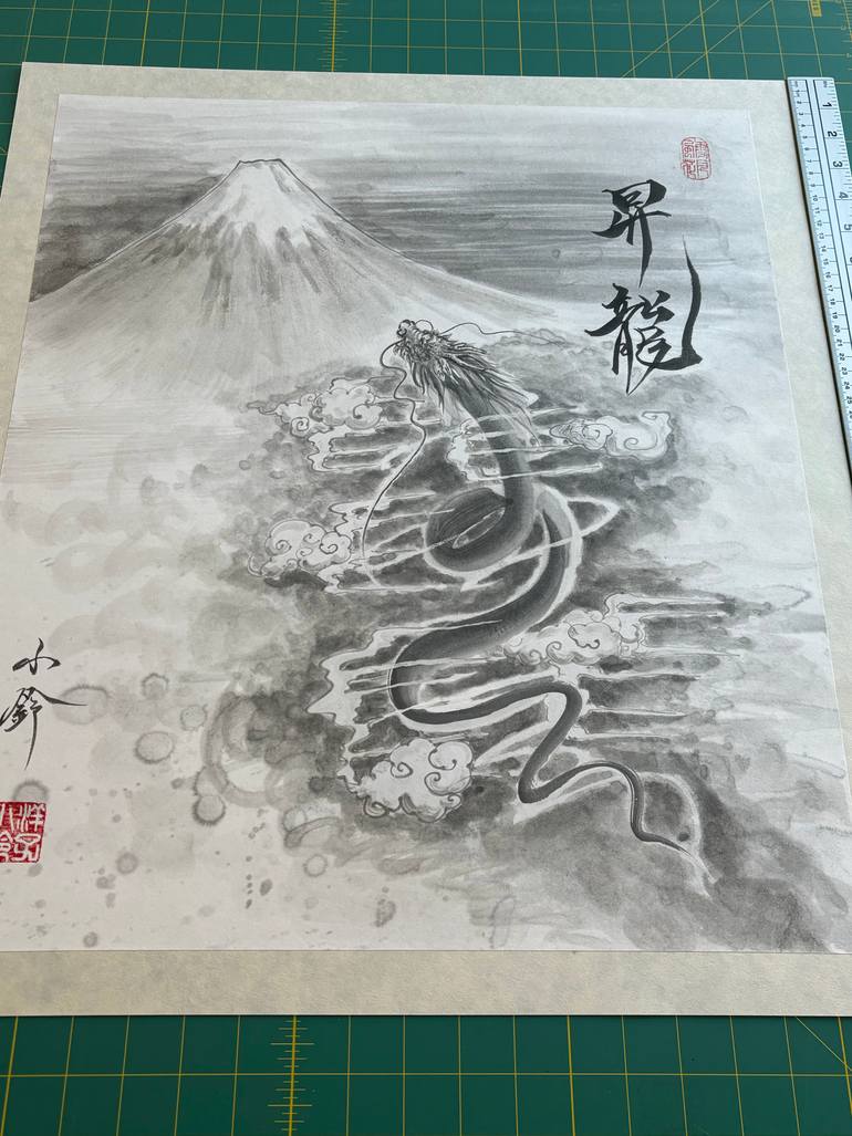 Original Minimalism Calligraphy Painting by Yoko Collin