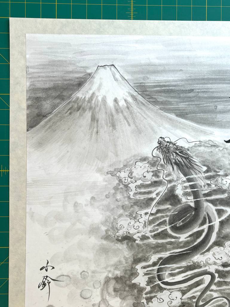 Original Minimalism Calligraphy Painting by Yoko Collin