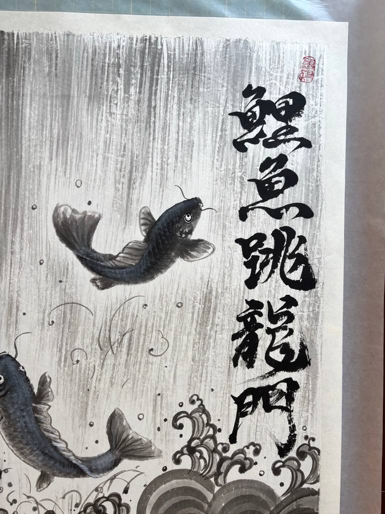 絵画 jamping 絵画 jamping Vintage Japanese Painting, Scroll