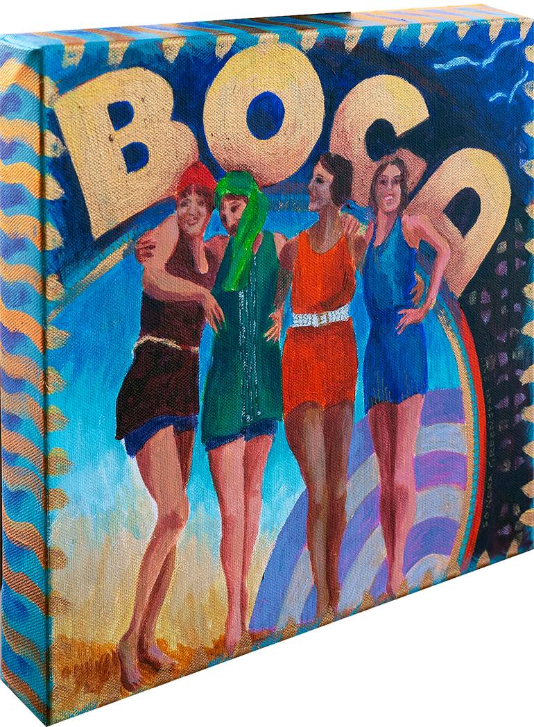 Original Art Deco Outer Space Painting by Sondra Greenspan