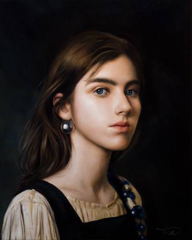 Original Figurative Portrait Paintings by Victoria yu