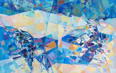 Original Cubism Abstract Painting by Nataliya Begisheva