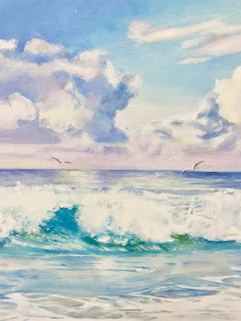 Original Realism Seascape Painting by Lola Zach