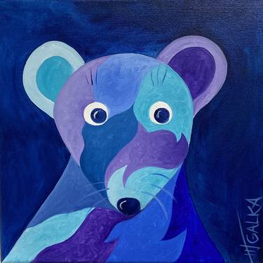 Original Figurative Animal Painting by Galka Galka