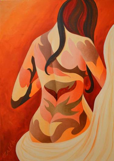 Original Figurative Nude Paintings by GALKA GALKA