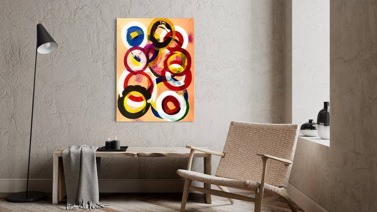 Original Abstract Geometric Painting by Vincenz Artworks