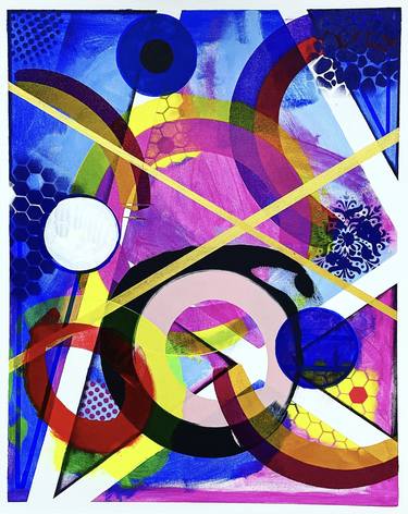 Original Abstract Geometric Paintings by Vincenz Artworks