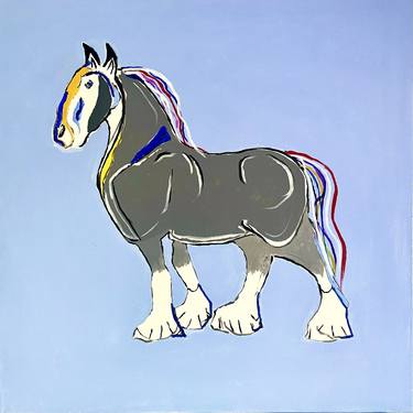 Original Expressionism Horse Paintings by Vincenz Artworks