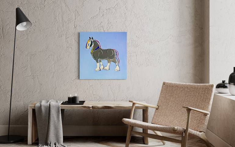 Original Contemporary Horse Painting by Vincenz Artworks