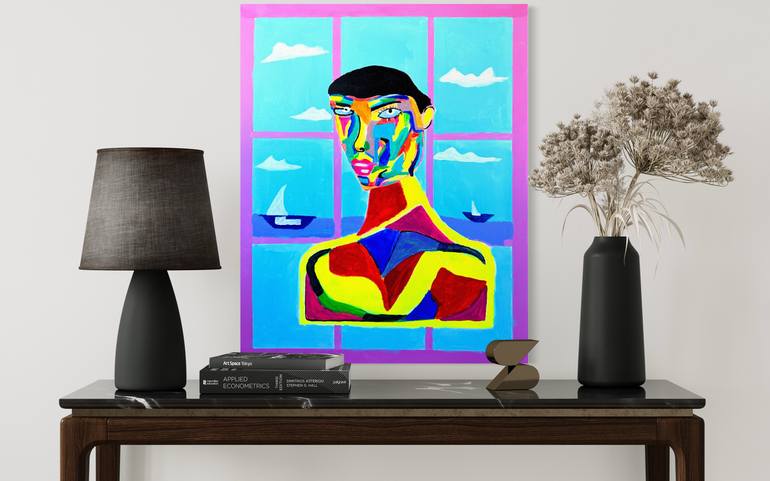 Original Art Deco People Painting by Vincenz Artworks