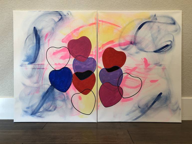 Original Abstract Love Painting by Vincenz Artworks