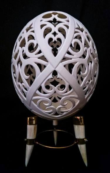 Vine - Carved Ostrich Egg Shell thumb