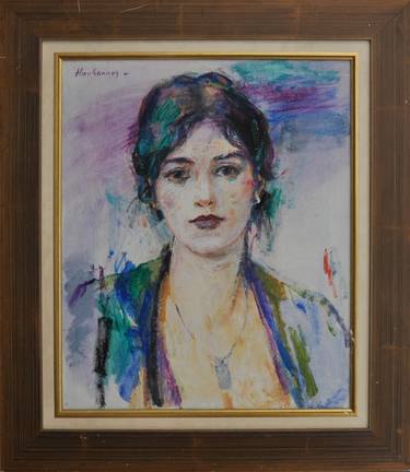 Print of Impressionism Portrait Paintings by Hovhannes Haroutiounian