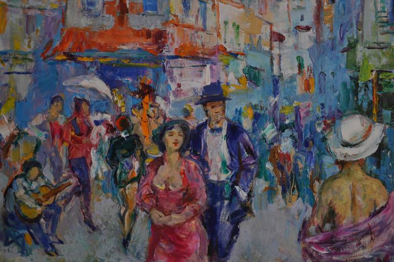 Original Impressionism Architecture Painting by Hovhannes Haroutiounian